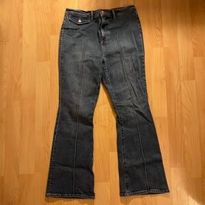 NWOT Loft Pintucked Slim Flare High Rise Jean